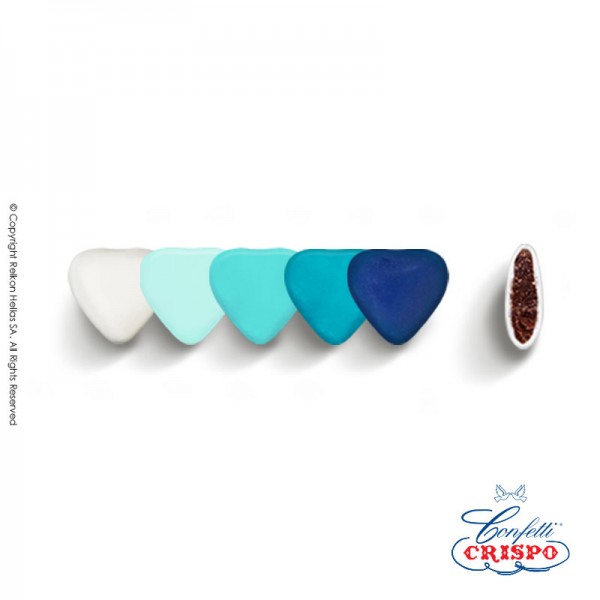 mini choco  hearts, color blue 